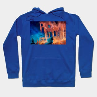 Mermaids with a rusty shipwreck undersea ruins for DrawMerMay2023 Hoodie